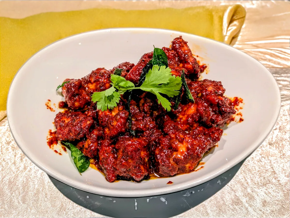 Chicken 65 – South Indian-style deep-fried chicken tossed with curry leaves, chili, and bold spices | SPICE ROOM Denver