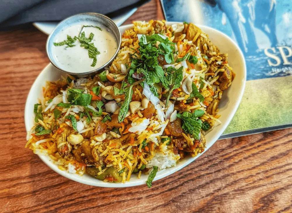 Chicken Biryani – authentic Indian rice & breads at SPICE ROOM Denver