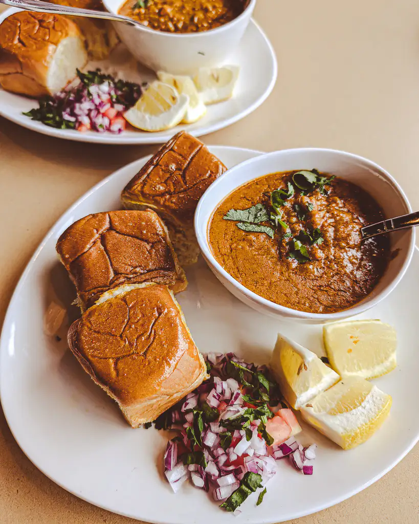 Pav Bhaji – Mumbai's iconic street food — spiced vegetable mash with buttered pav rolls | SPICE ROOM Denver