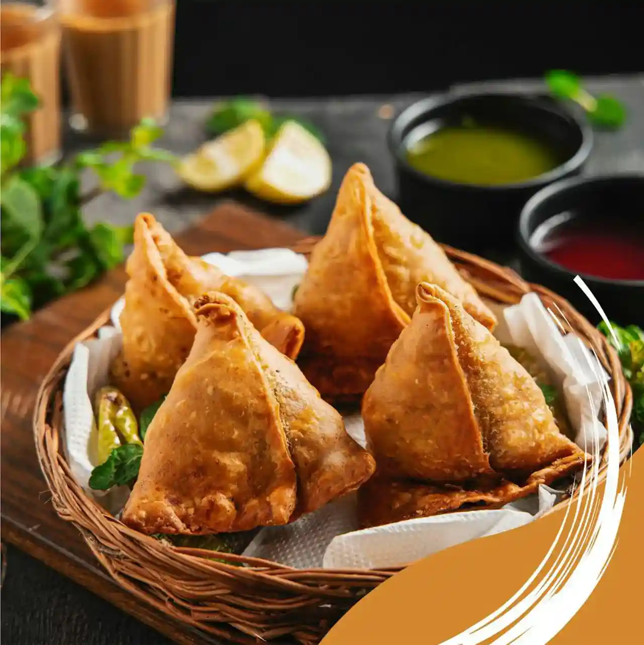 Vegetable Samosa – authentic Indian street food at SPICE ROOM Denver
