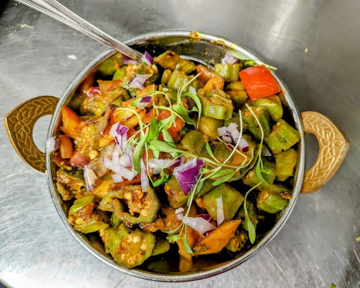 Aloo Bhindi Bhujiya (Potato & Okra Fry) at SPICE ROOM Denver