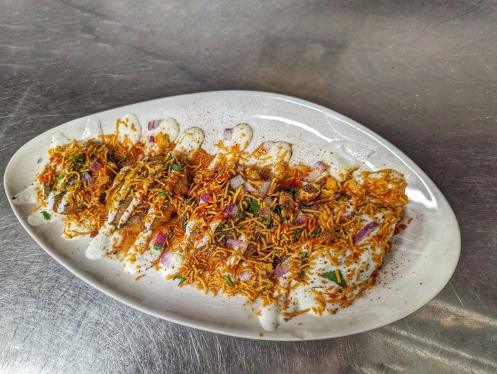 Aloo (Potatoes) Tikki Chaat at SPICE ROOM Denver