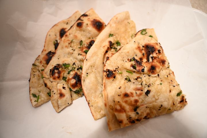 Garlic Cheese Naan served at SPICE ROOM Denver