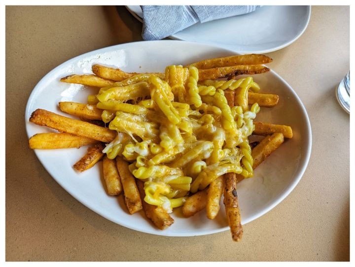 Kid's Mac N' Cheese Smothered French Fries at SPICE ROOM Denver