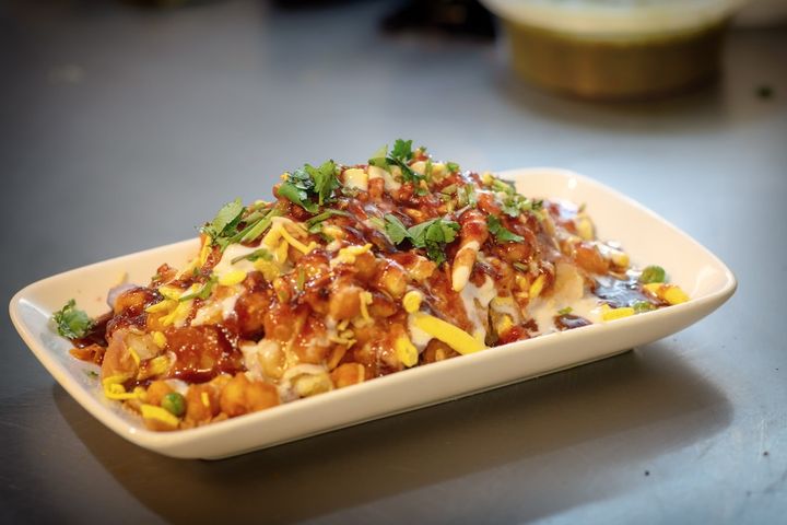 Samosa Chole Chaat at SPICE ROOM Denver