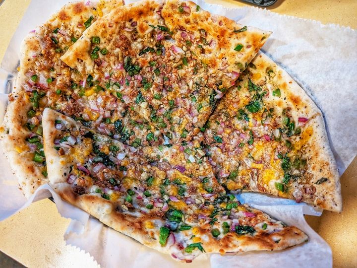 Sweet & Spicy Stuffed Naan at SPICE ROOM Denver